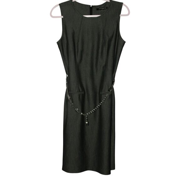 Sharangano Dress with Belt Short Sleveless Formal Buisness Casual Dress - Picture 1 of 8